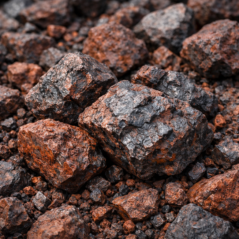Mining haul trucks at a mineral operation